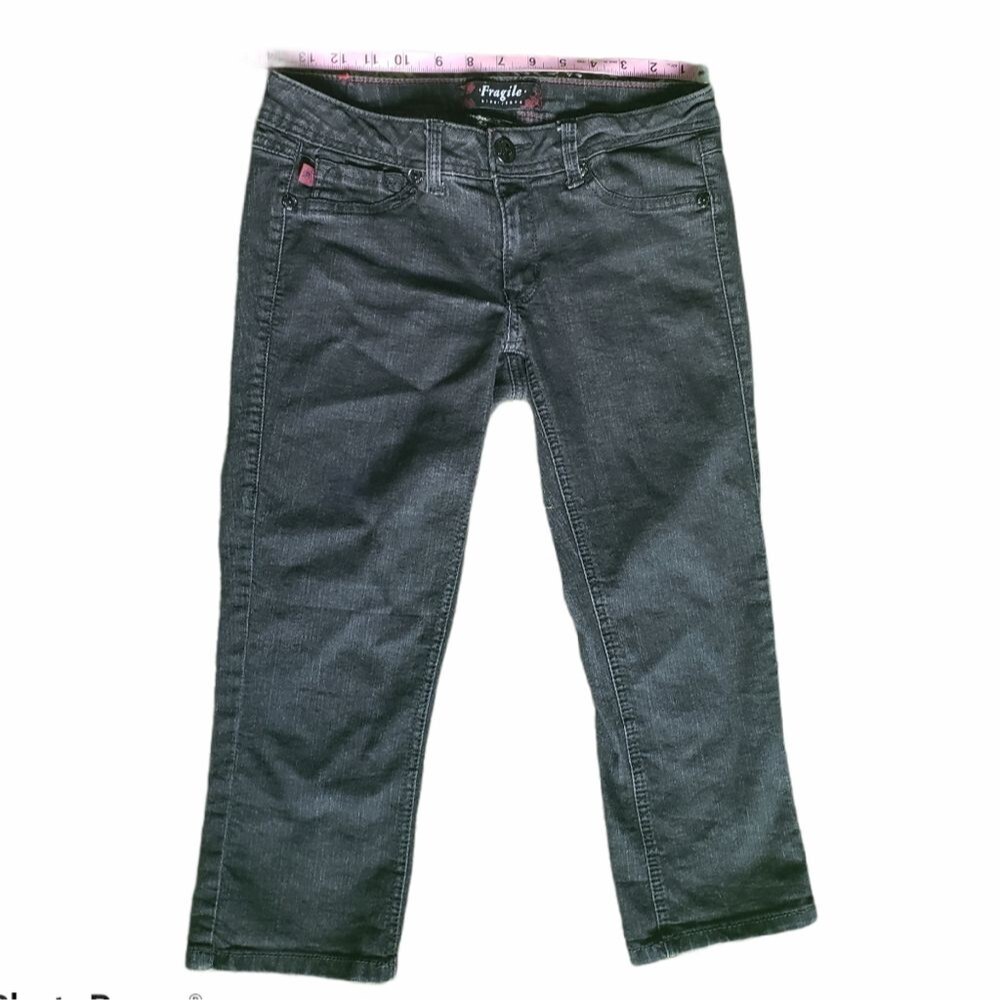 FRAGILE BLUEJEANS CROPPED BLACK - 5